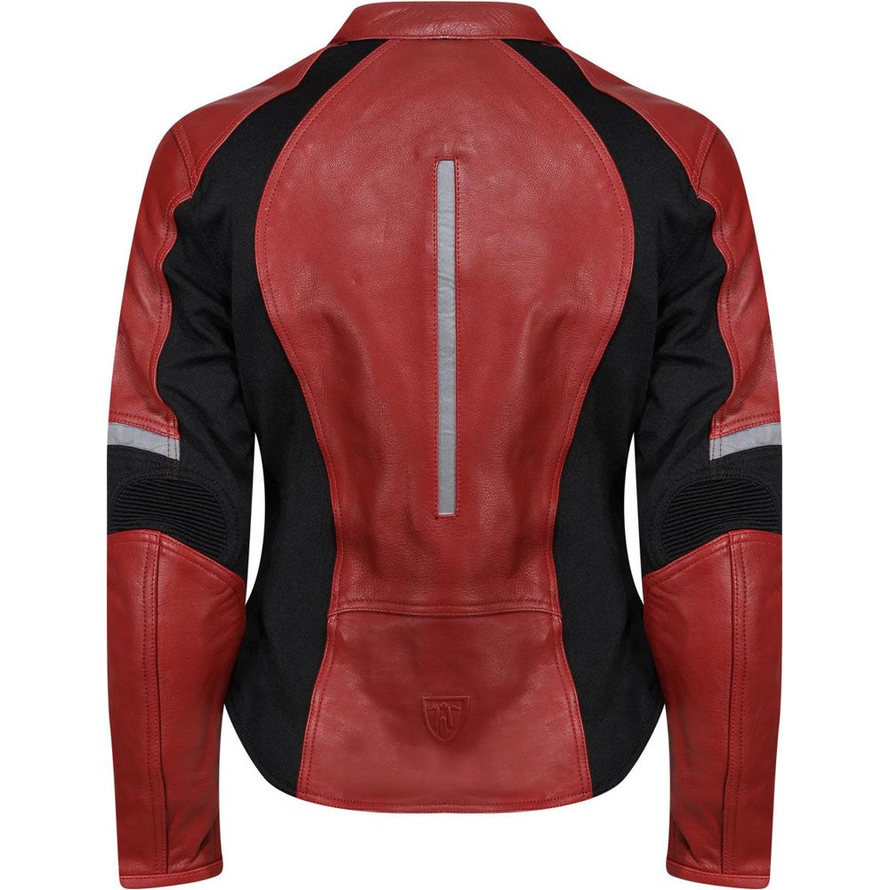 MotoGirl Fiona Ladies Leather Jacket Red - FREE UK Shipping, FREE 365 Day Returns | Moto Central