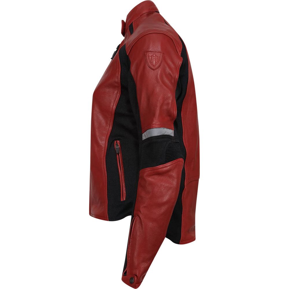 MotoGirl Fiona Ladies Leather Jacket Red - FREE UK Shipping, FREE 365 Day Returns | Moto Central