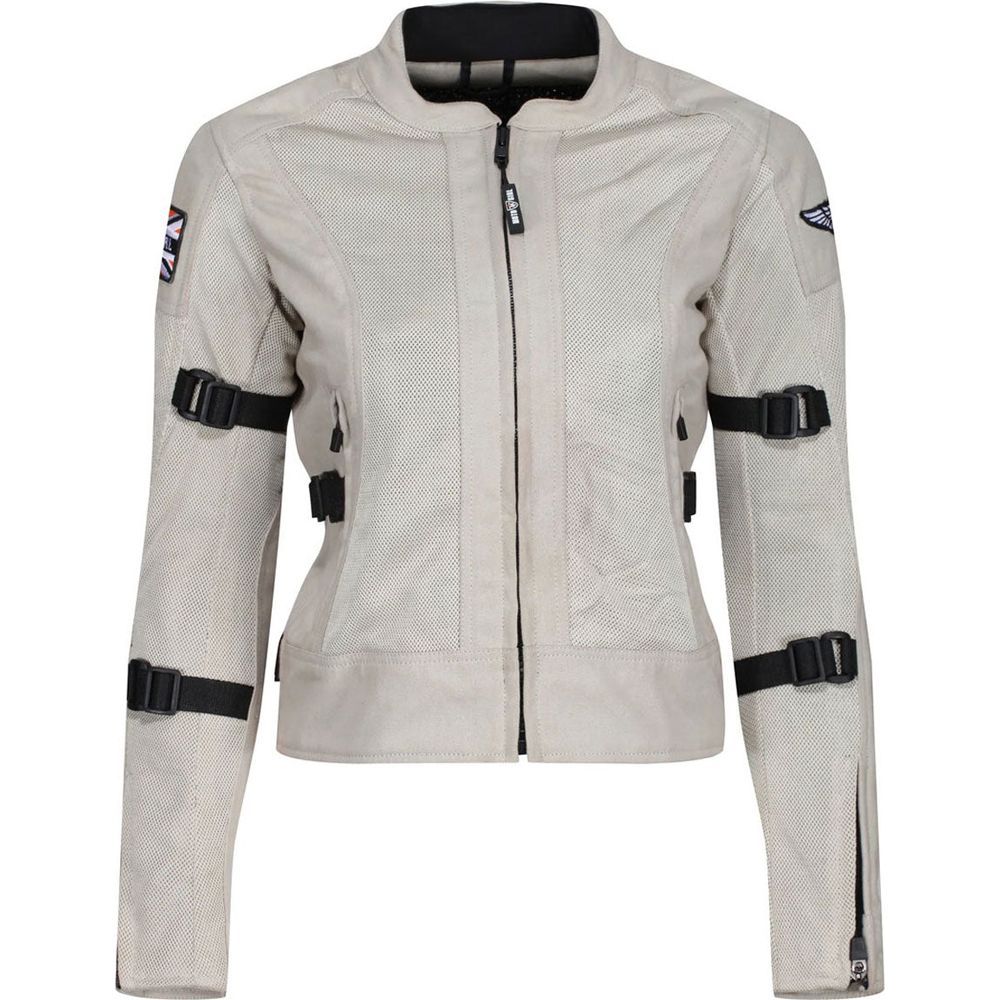 MotoGirl Jodie Summer Ladies Textile Jacket Natural