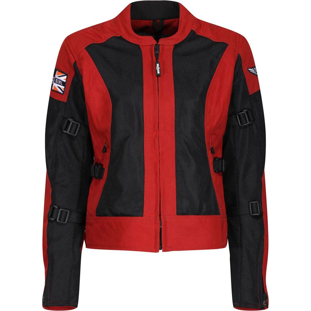 MotoGirl Jodie Summer Ladies Textile Jacket Red