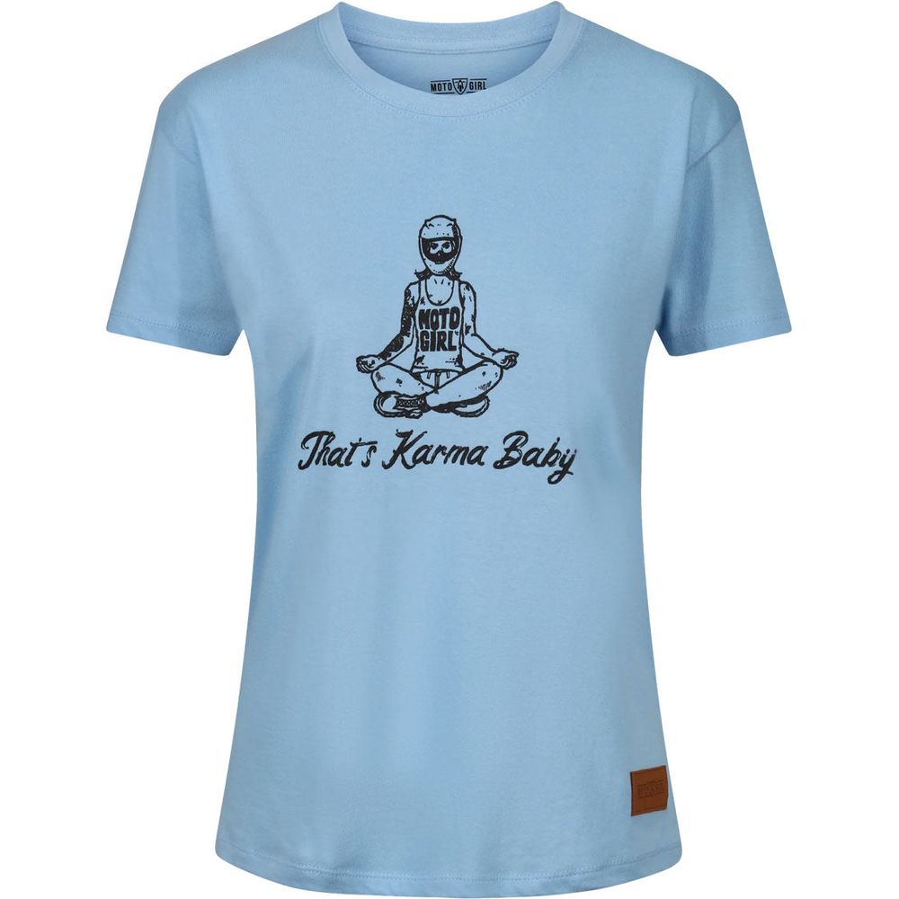 MotoGirl Karma Baby Ladies T-Shirt Sky Blue