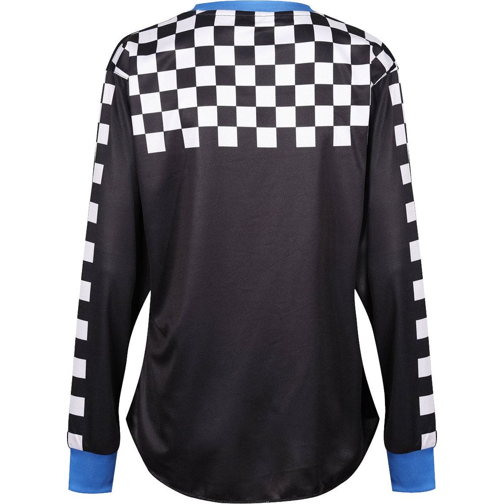 MotoGirl MX Ladies Jersey Chequered Blue / Black