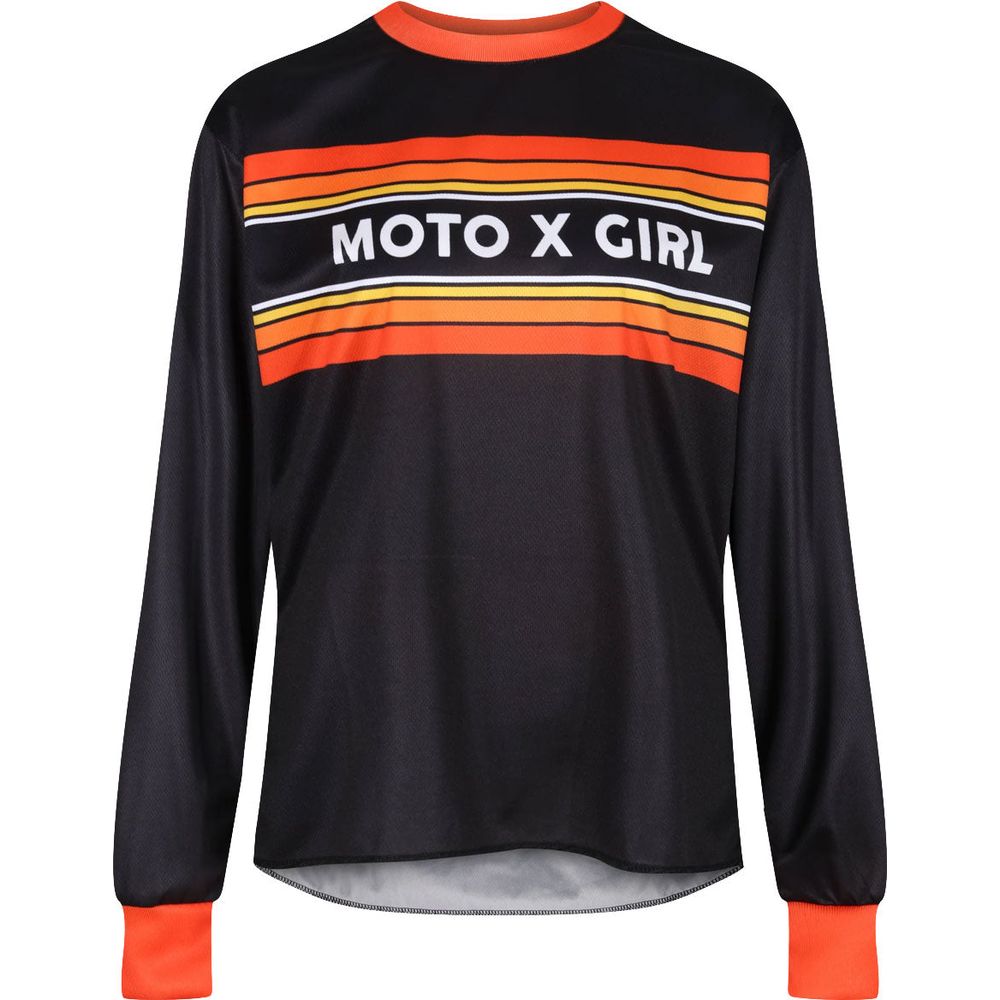 MotoGirl MX Ladies Jersey Chequered Orange / Black