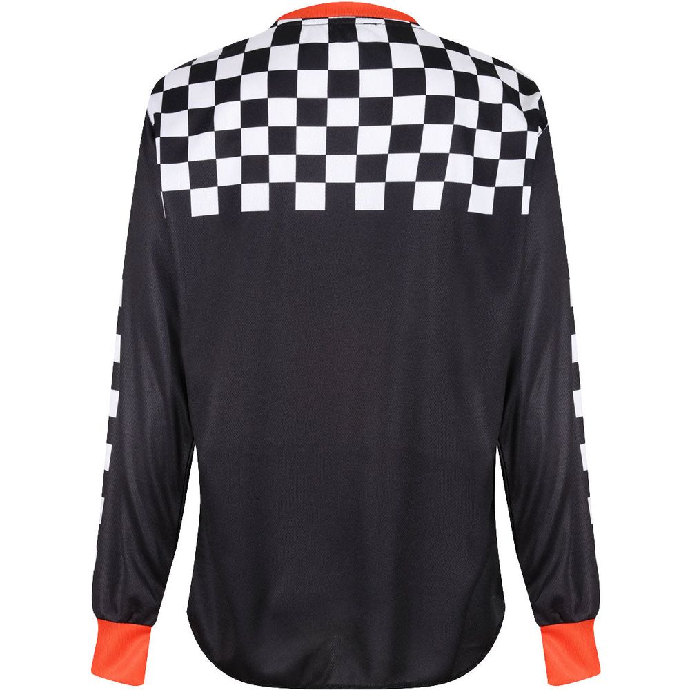 MotoGirl MX Ladies Jersey Chequered Orange / Black - FREE UK Shipping, FREE 365 Day Returns | Moto Central