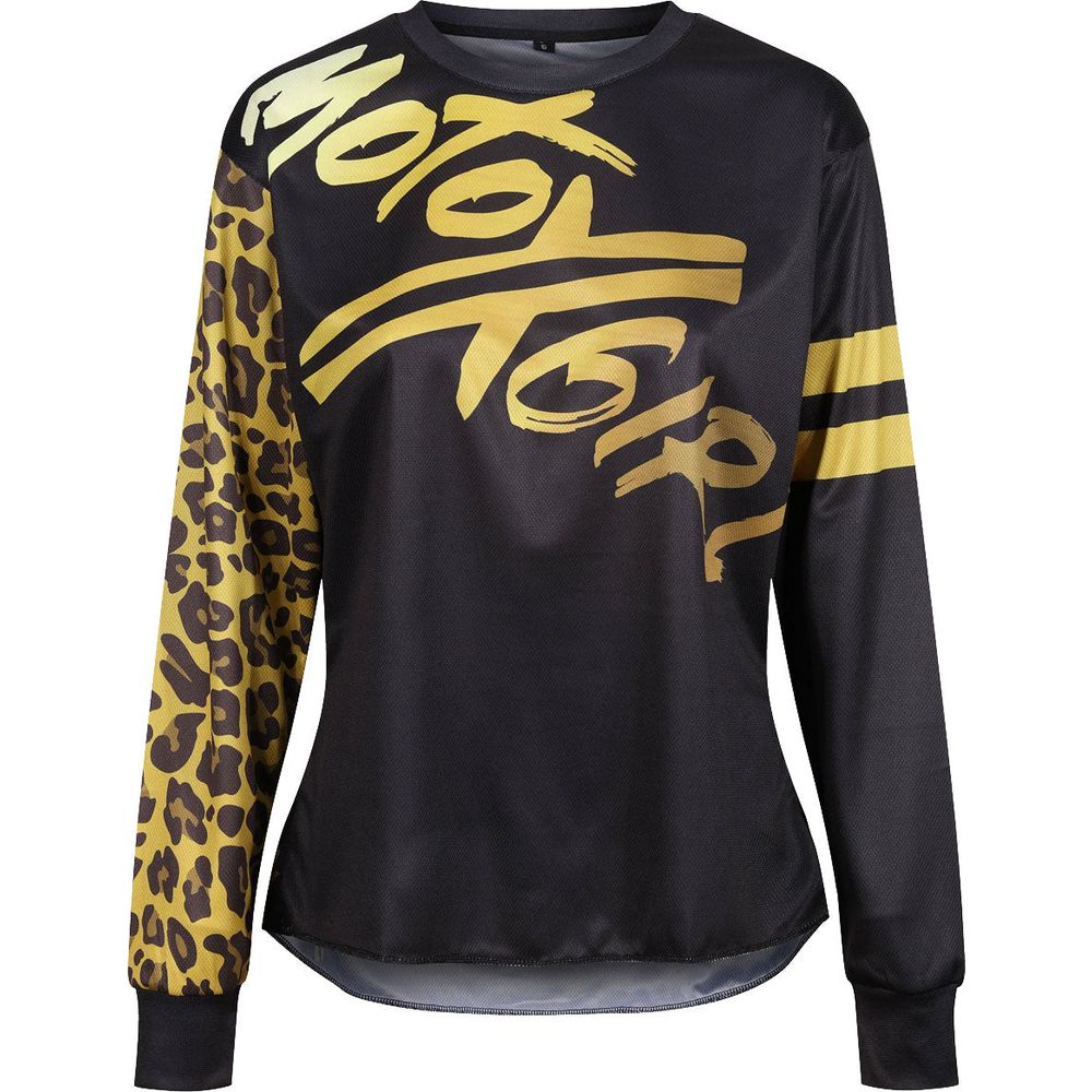 MotoGirl MX Ladies Jersey Leopard Gold / Black