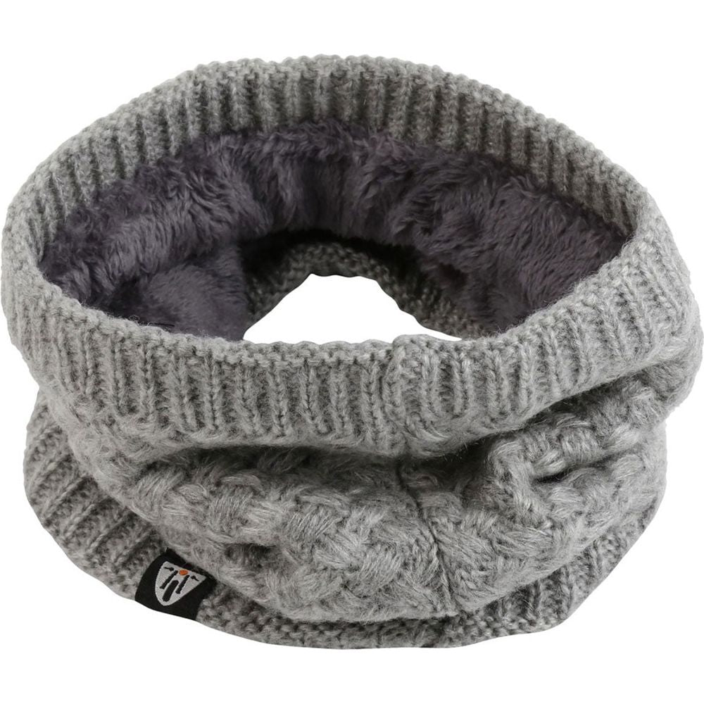 MotoGirl Plush Ladies Neck Warmer Grey