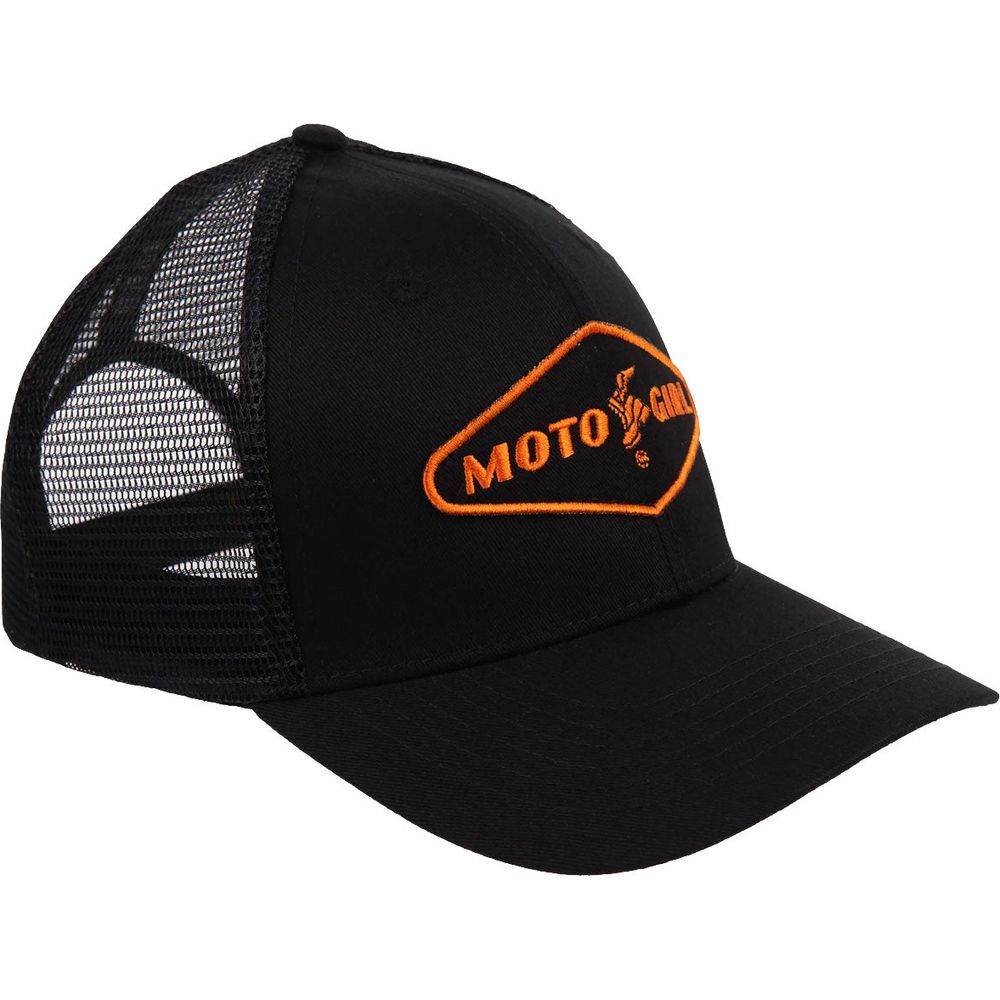 MotoGirl Patch Ladies Mesh Cap Black