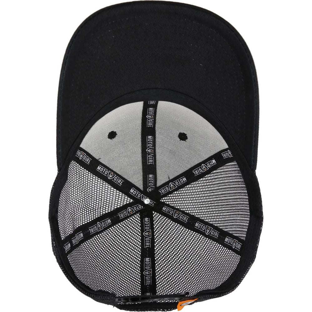 MotoGirl Ladies Shield Cap Black - FREE UK Shipping, FREE 365 Day Returns | Moto Central