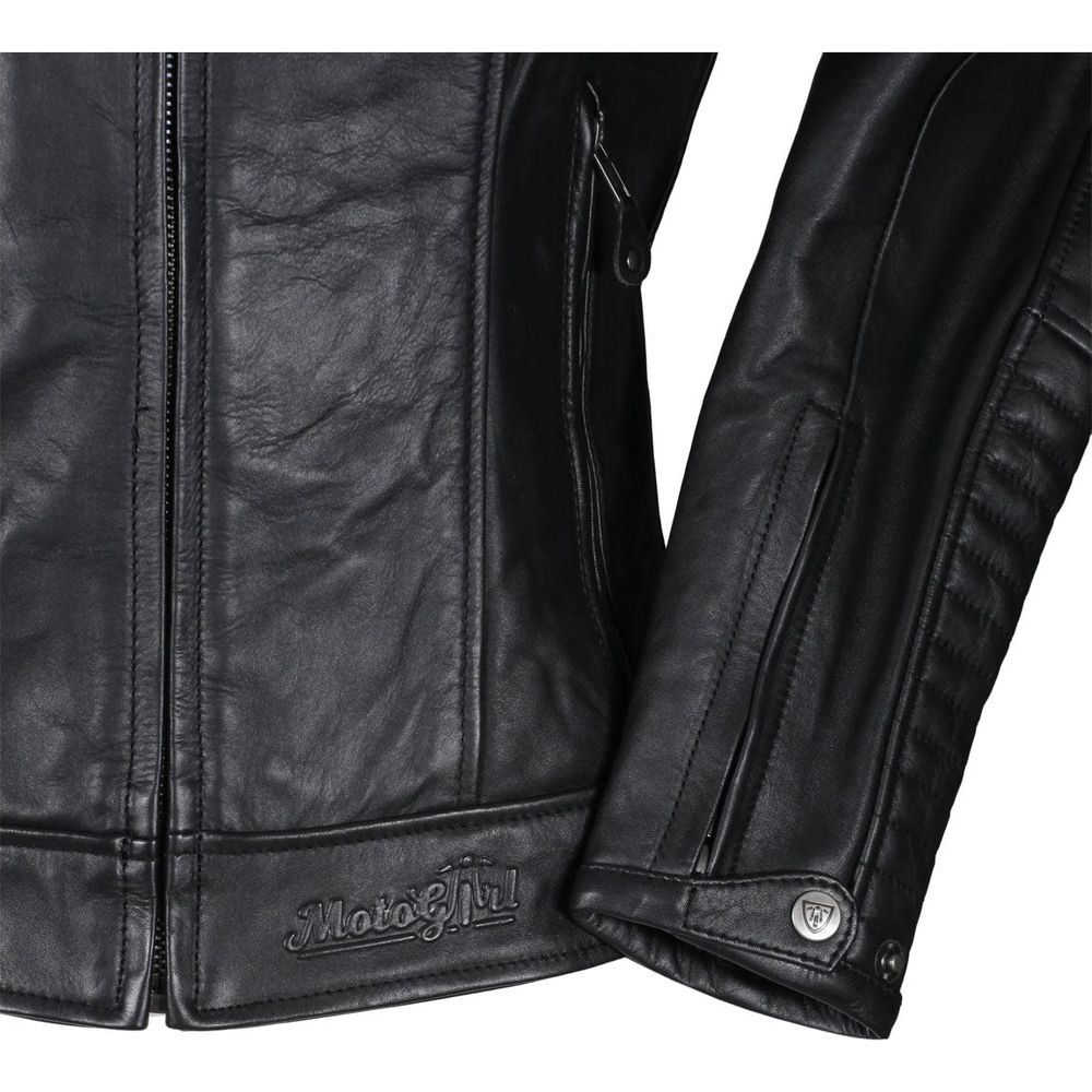 MotoGirl Valerie Ladies Leather Jacket Black  - FREE UK Shipping, FREE 365 Day Returns | Moto Central