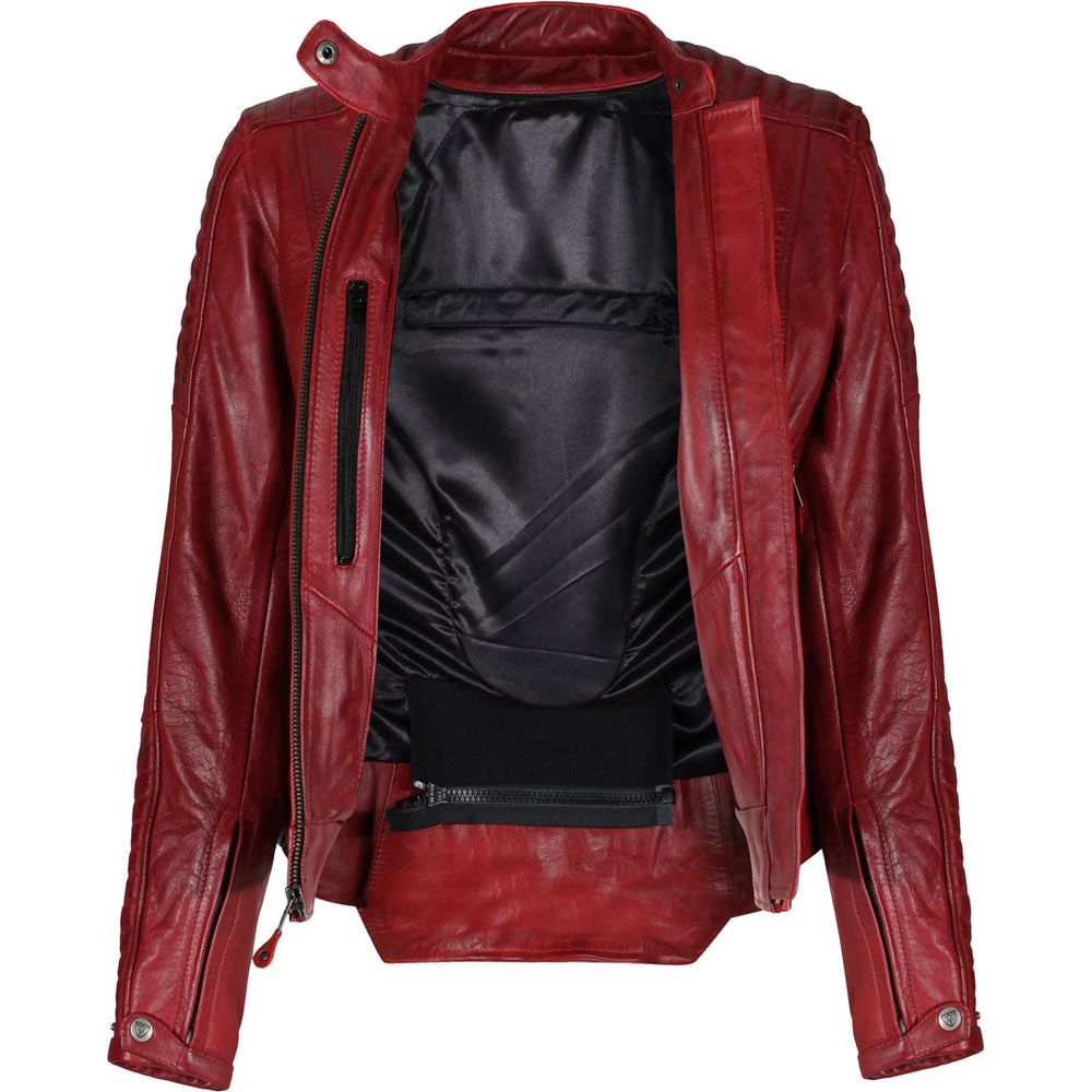 MotoGirl Valerie Ladies Leather Jacket Red