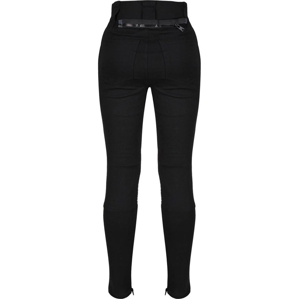 MotoGirl Ladies Zip Leggings Black