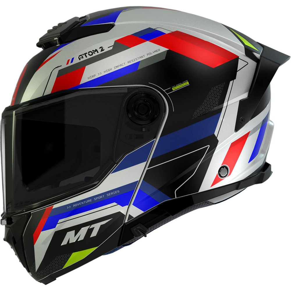 MT Atom 2 Bast B7 Flip-Up Helmet Gloss Red / White / Blue