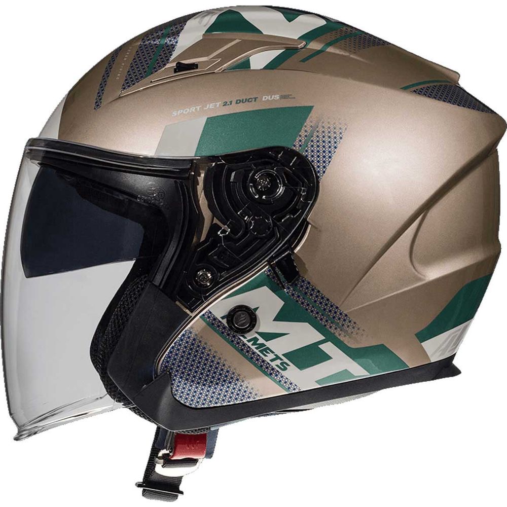 MT Avenue Sideway Open Face Helmet Gold / Green  - FREE UK Shipping, FREE 365 Day Returns | Moto Central