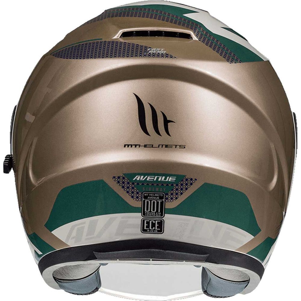 MT Avenue Sideway Open Face Helmet Gold / Green  - FREE UK Shipping, FREE 365 Day Returns | Moto Central