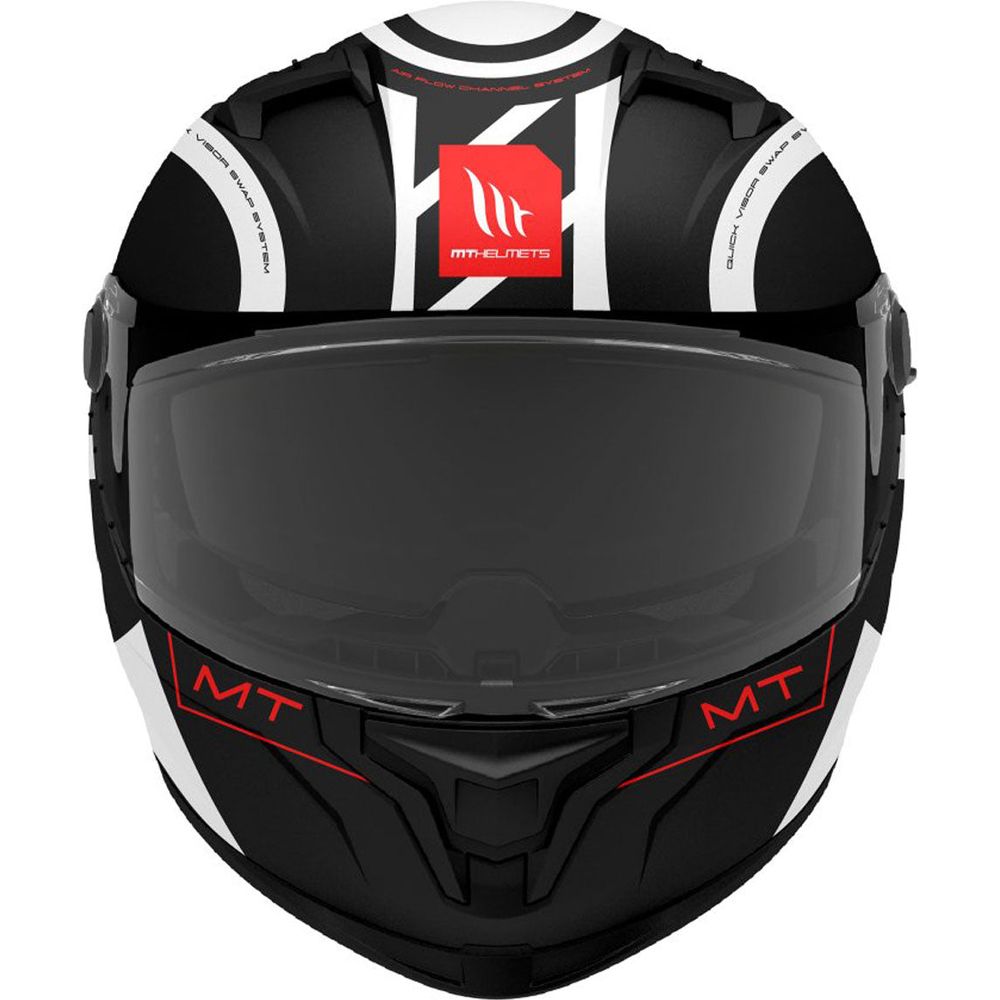 MT Braker SV Inox A0 Full Face Helmet Matt Black / White