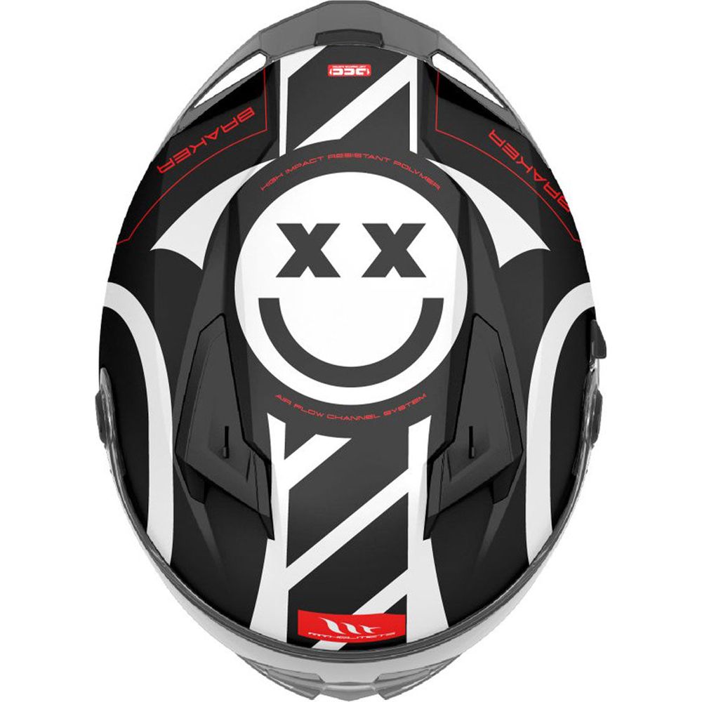 MT Braker SV Inox A0 Full Face Helmet Matt Black / White