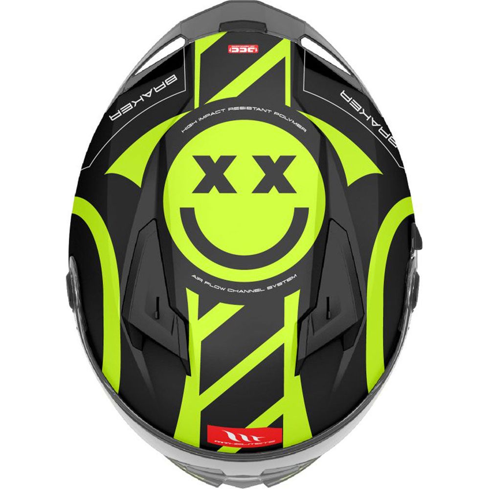 MT Braker SV Inox A3 Full Face Helmet Matt Black / Fluo Yellow  - FREE UK Shipping, FREE 365 Day Returns | Moto Central