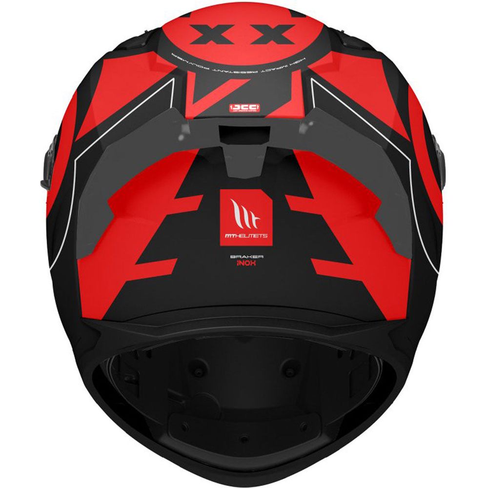 MT Braker SV Inox A5 Full Face Helmet Matt Black / Red