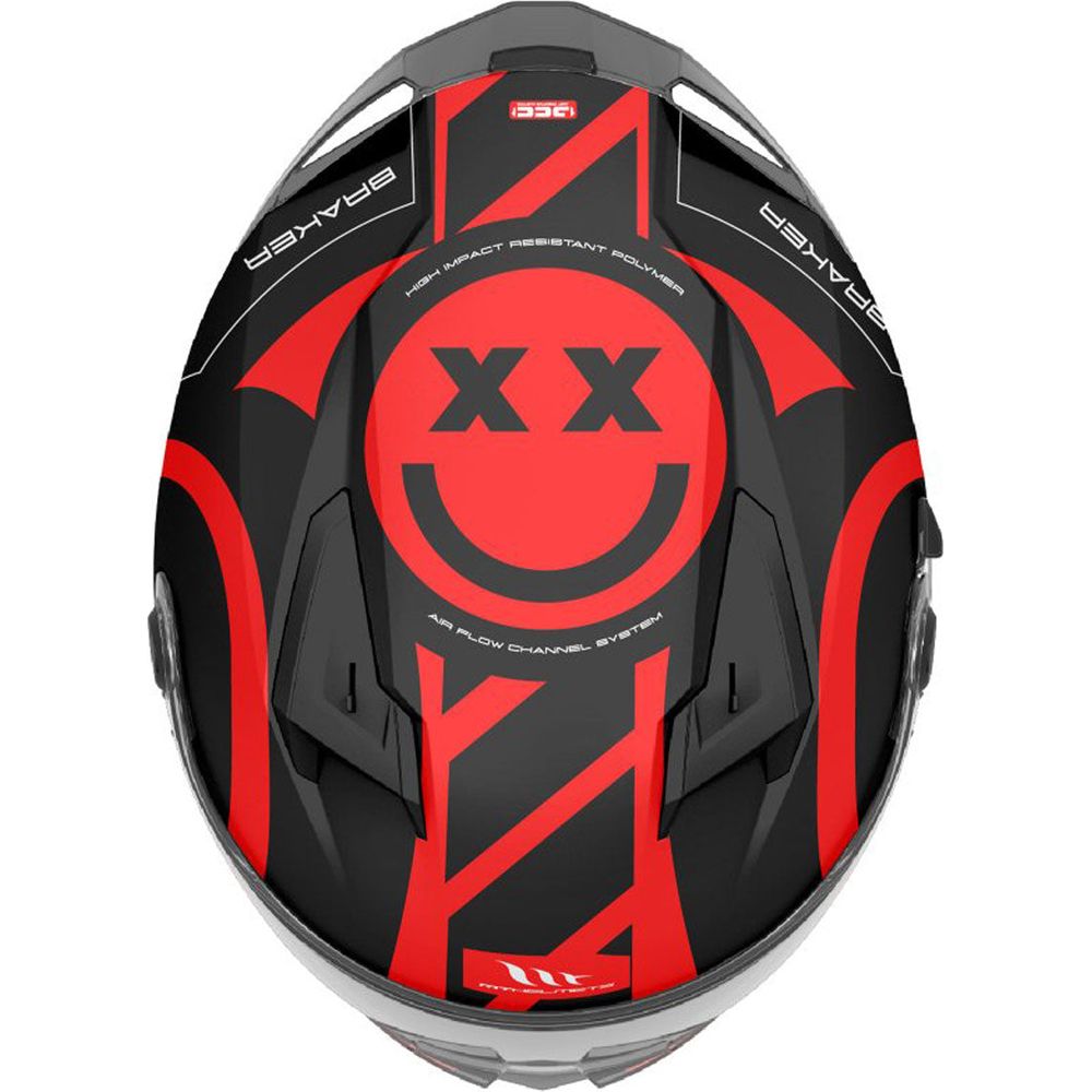 MT Braker SV Inox A5 Full Face Helmet Matt Black / Red