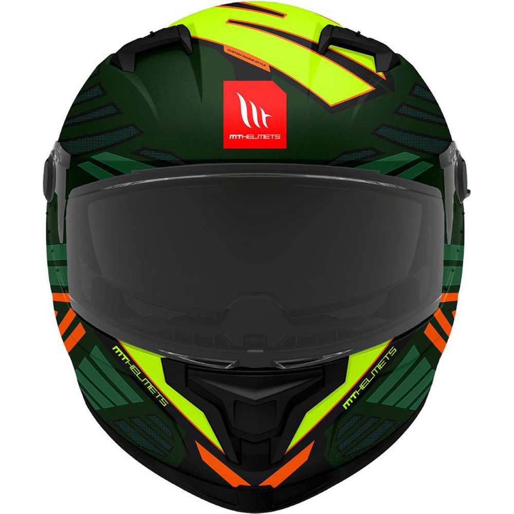 MT Braker SV Zebra C6 Full Face Helmet Matt Black / Green - FREE UK Shipping, FREE 365 Day Returns | Moto Central