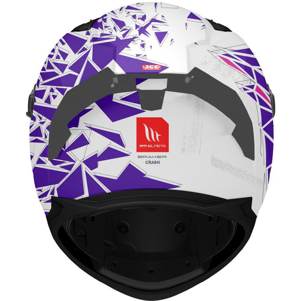 MT Braker SV Crash A8 Full Face Helmet Matt White / Pink / Purple - FREE UK Shipping, FREE 365 Day Returns | Moto Central