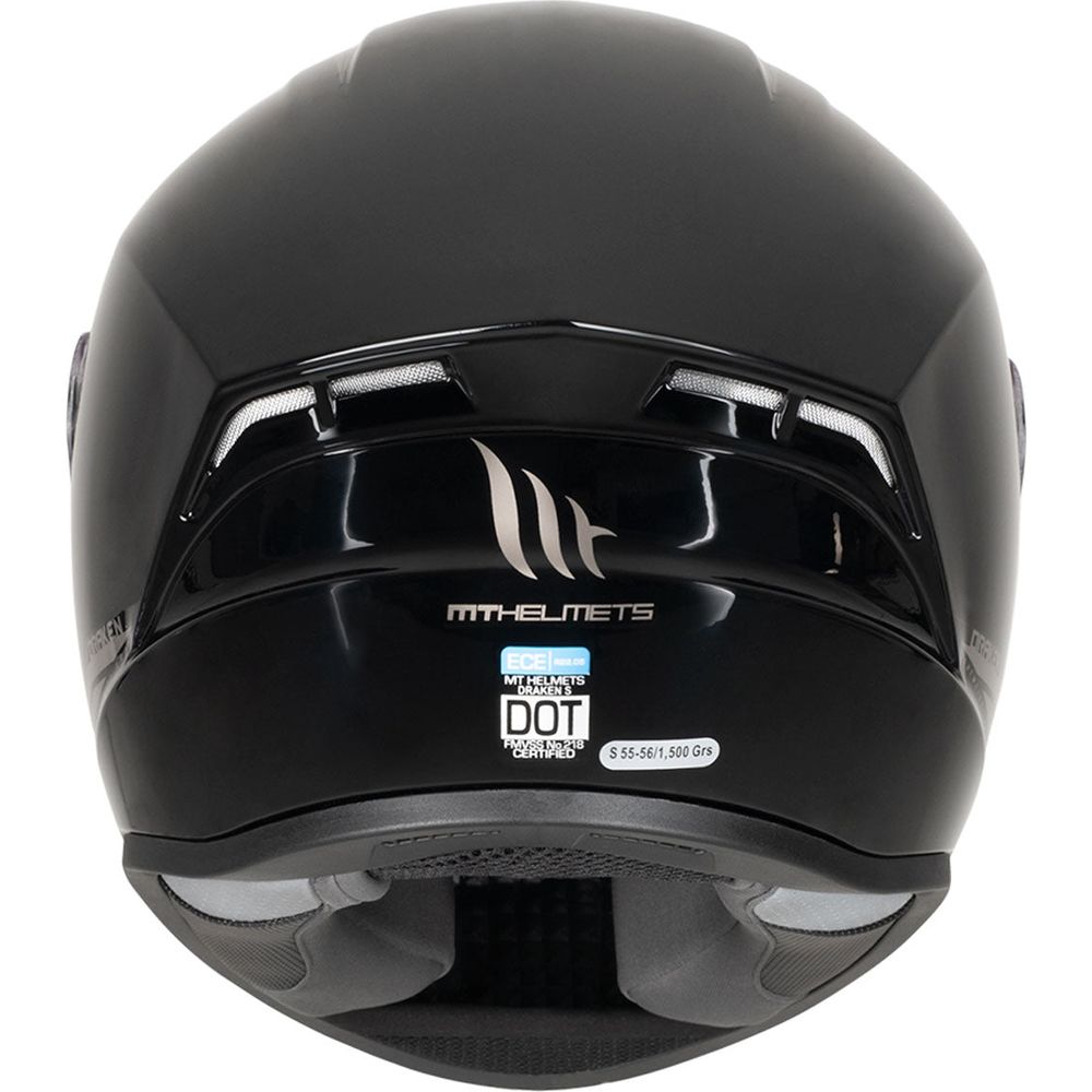 MT Draken Full Face Helmet Gloss Black With DD Chinstrap