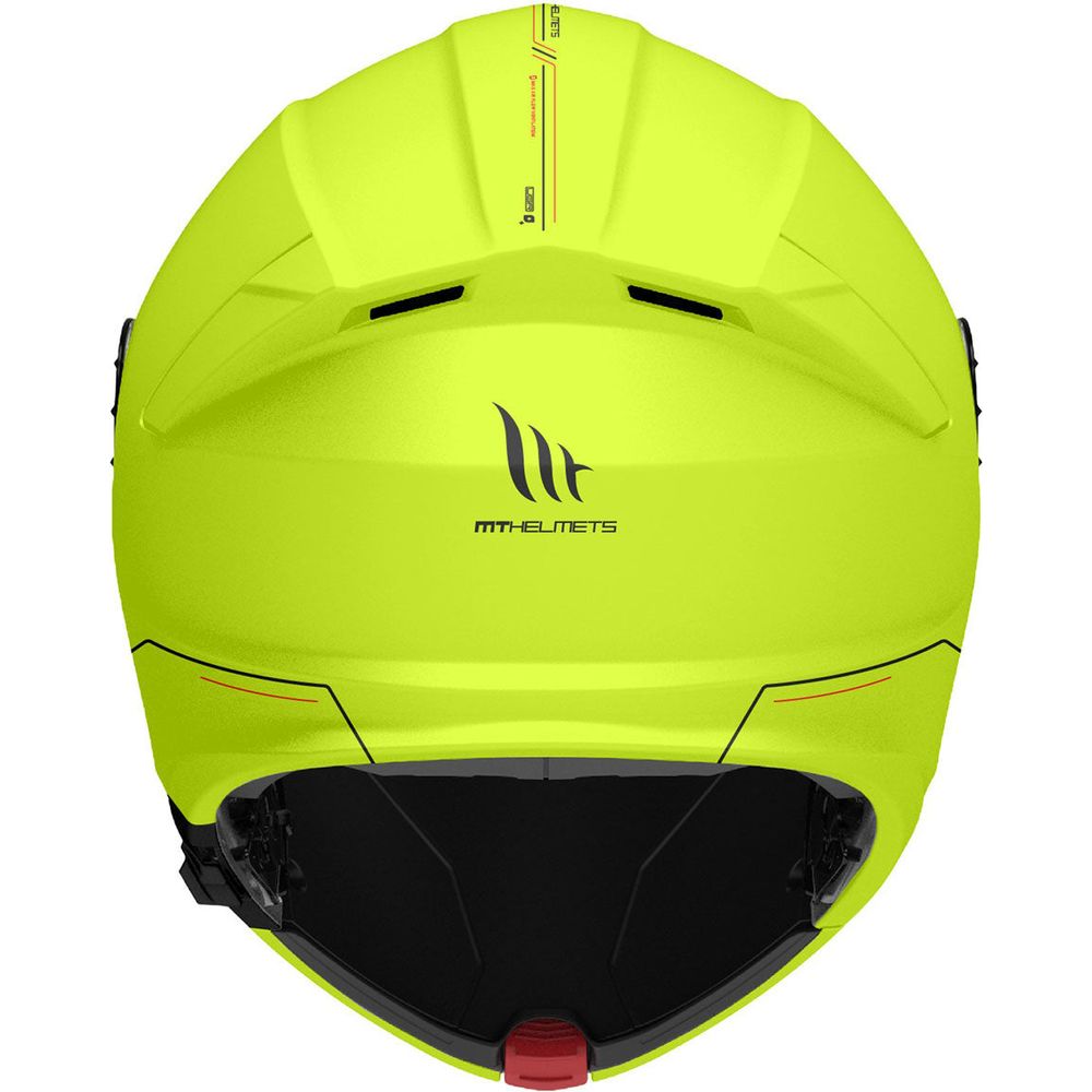 MT Genesis SV Solid A3 Flip-Up Helmet Gloss Fluo Yellow - FREE UK Shipping, FREE 365 Day Returns | Moto Central