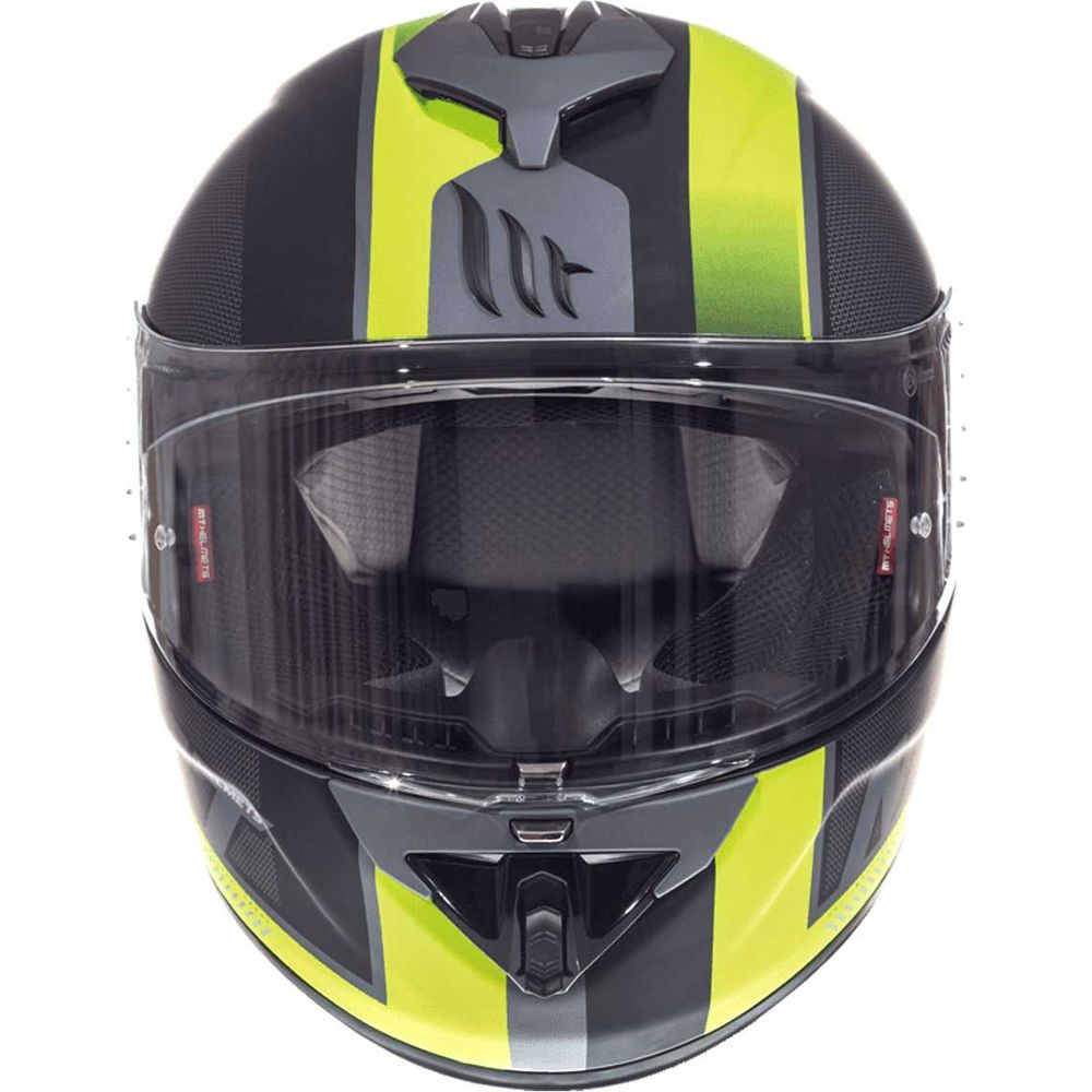 MT Rapide Overtake Full Face Helmet Matt Black / Fluo Yellow - FREE UK Shipping, FREE 365 Day Returns | Moto Central