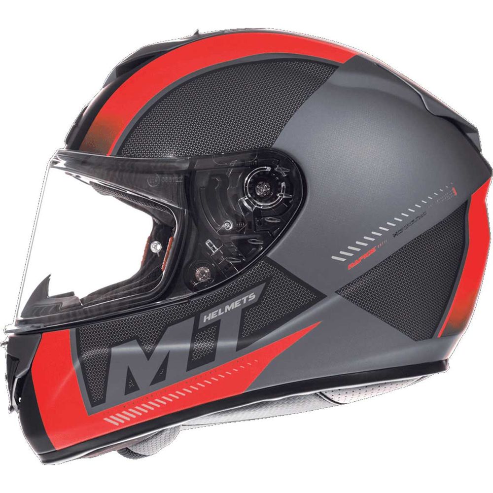 MT Rapide Overtake Full Face Helmet Matt Black / Red  - FREE UK Shipping, FREE 365 Day Returns | Moto Central