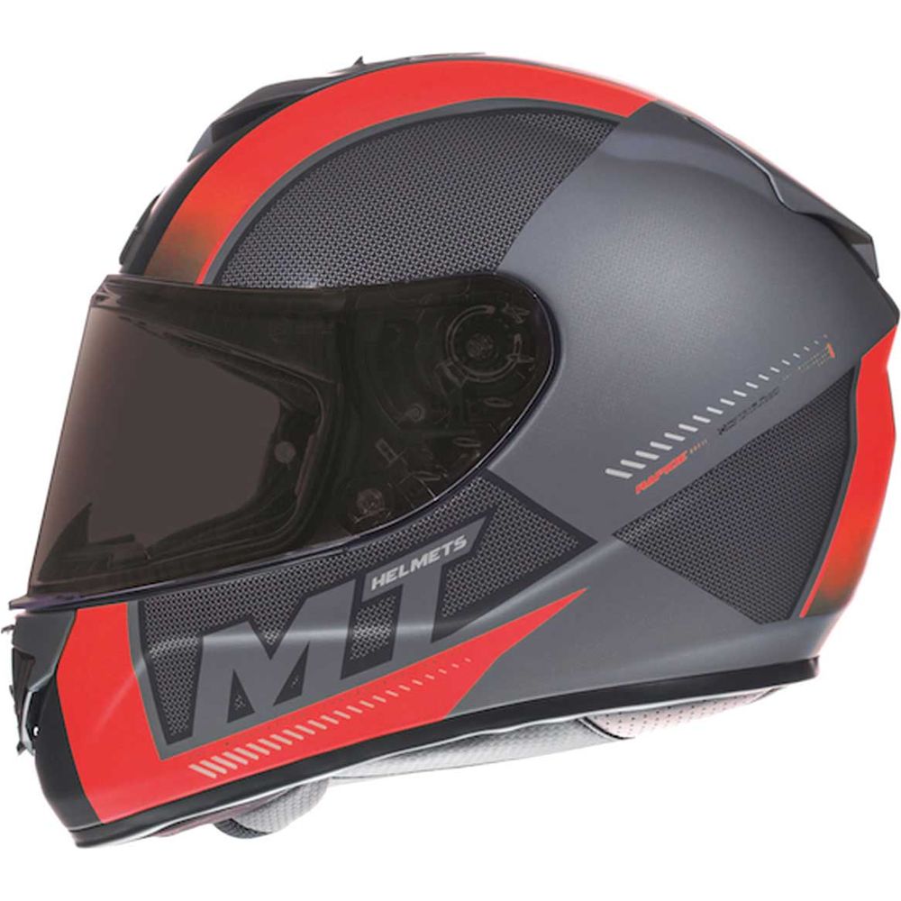 MT Rapide Overtake Full Face Helmet Matt Black / Red  - FREE UK Shipping, FREE 365 Day Returns | Moto Central