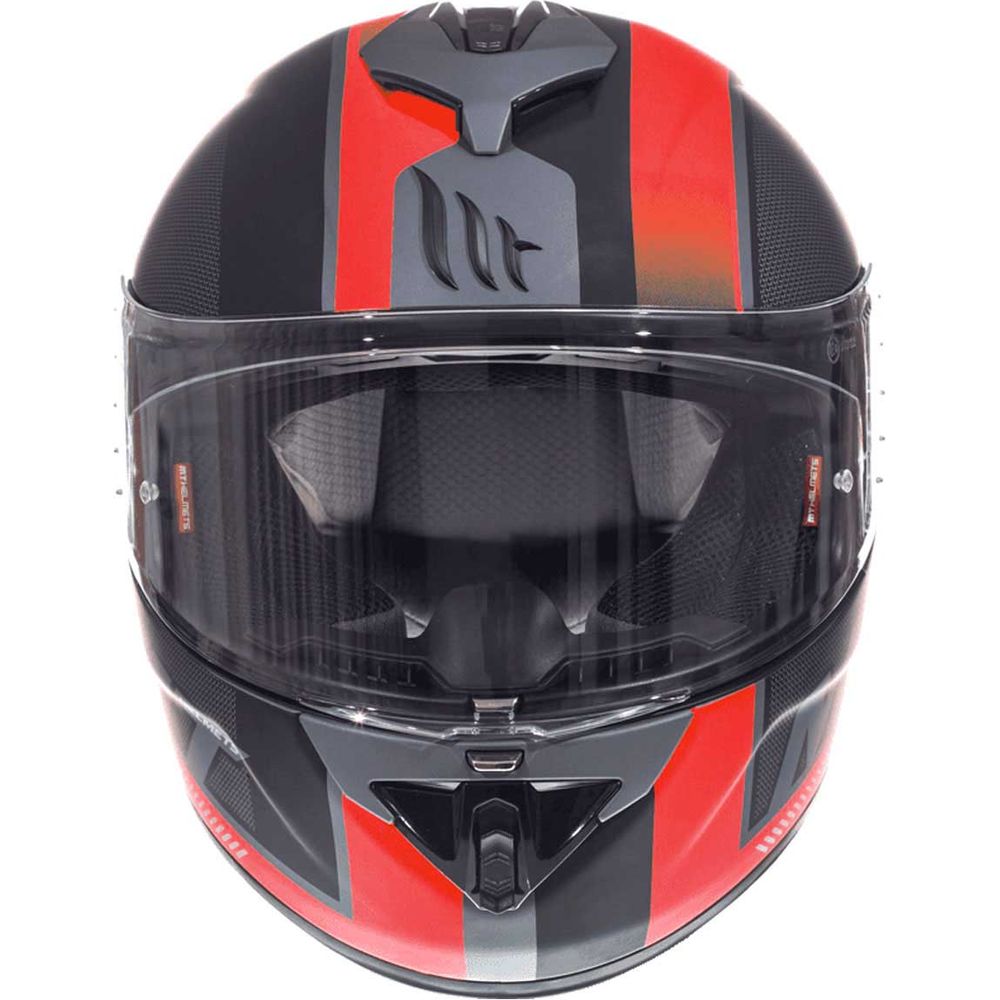 MT Rapide Overtake Full Face Helmet Matt Black / Red  - FREE UK Shipping, FREE 365 Day Returns | Moto Central