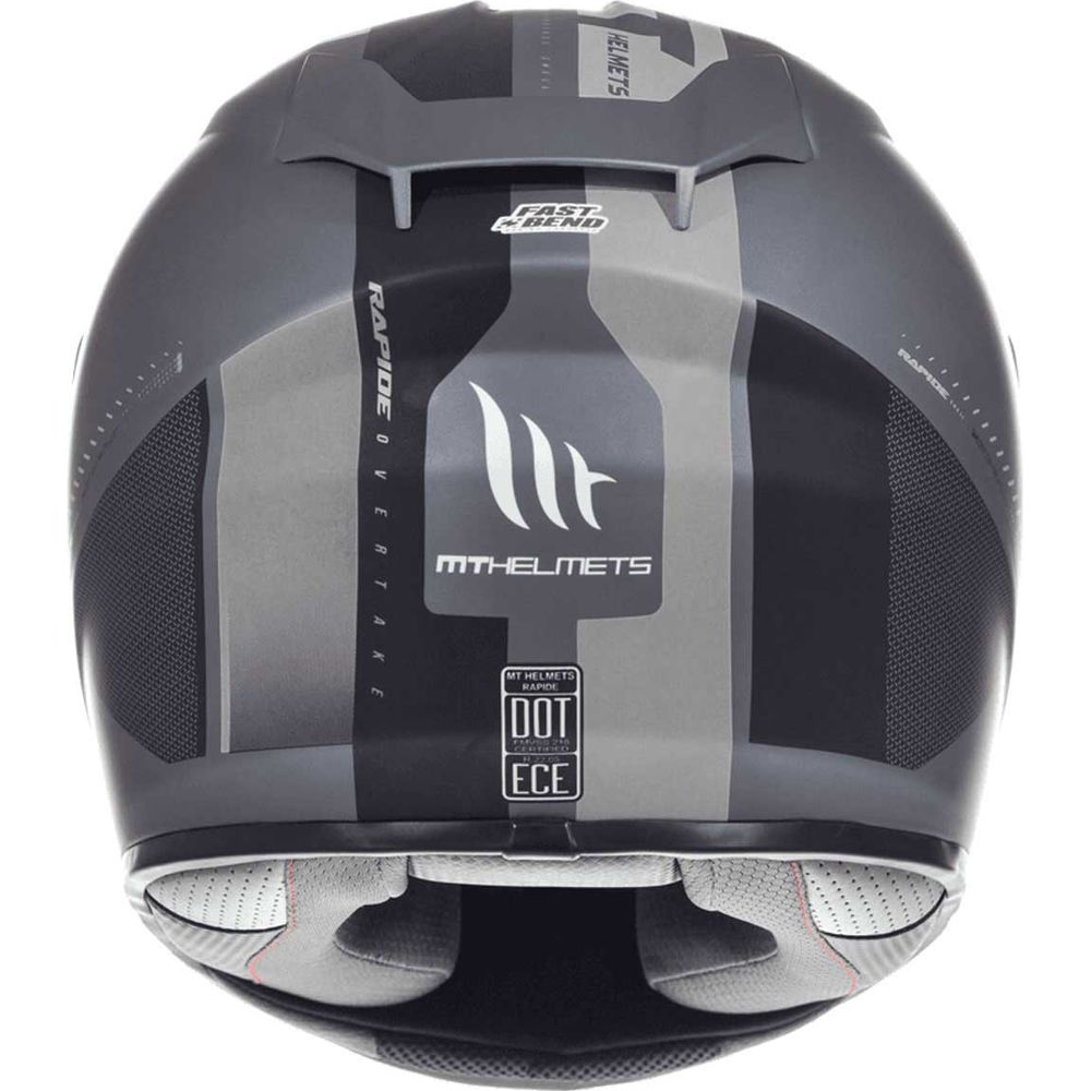 MT Rapide Overtake Full Face Helmet Matt Black / White - FREE UK Shipping, FREE 365 Day Returns | Moto Central