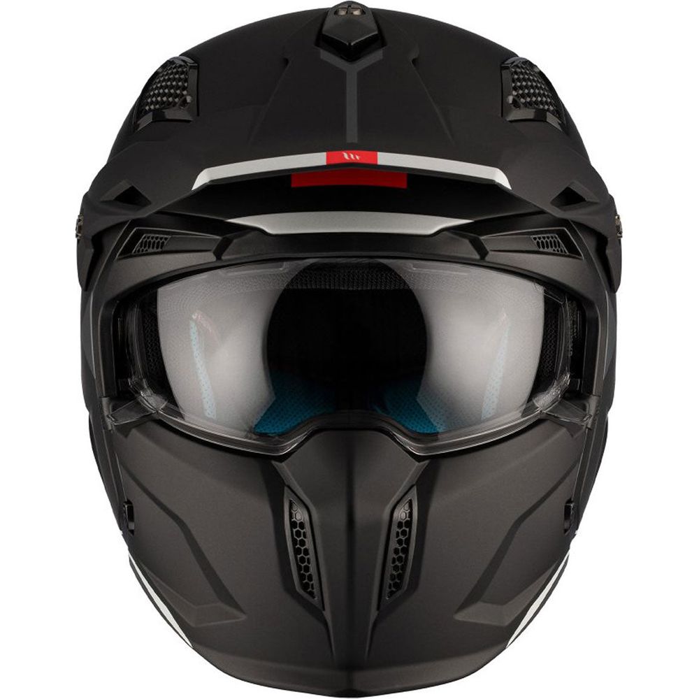 MT Streetfighter SV S Solid A1 Adventure Helmet Matt Black  - FREE UK Shipping, FREE 365 Day Returns | Moto Central