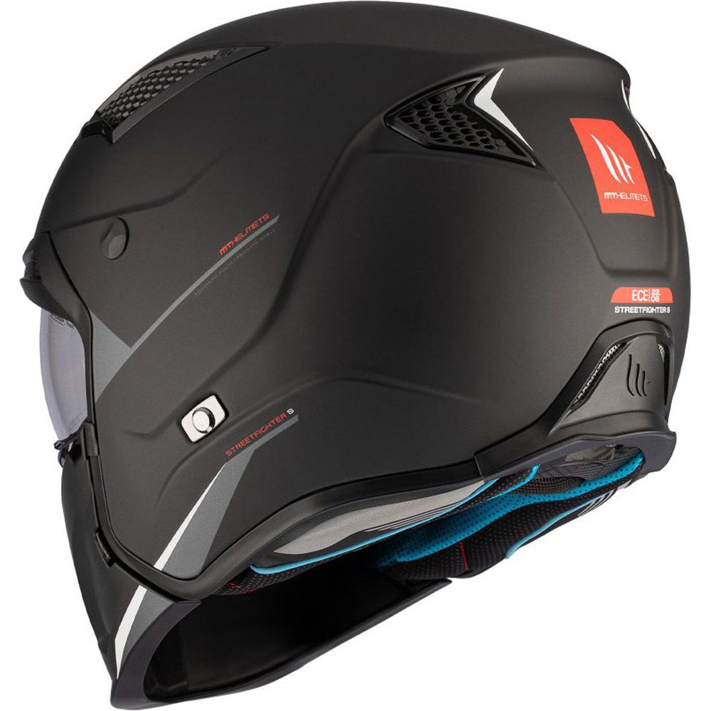 MT Streetfighter SV S Solid A1 Adventure Helmet Matt Black  - FREE UK Shipping, FREE 365 Day Returns | Moto Central