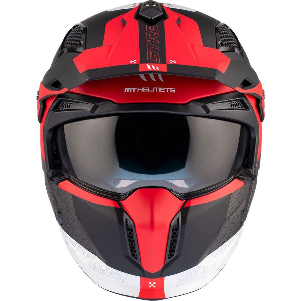 MT Streetfighter SV S Totem B15 Adventure Helmet Matt Black / Red / White - FREE UK Shipping, FREE 365 Day Returns | Moto Central