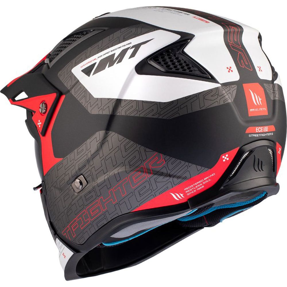 MT Streetfighter SV S Totem B15 Adventure Helmet Matt Black / Red / White - FREE UK Shipping, FREE 365 Day Returns | Moto Central