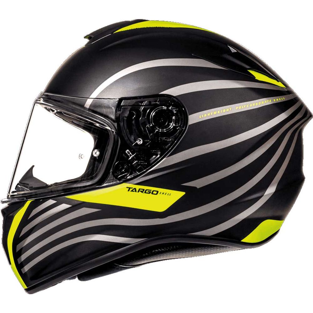 MT Targo Doppler Full Face Helmet Matt Black / Fluo Yellow