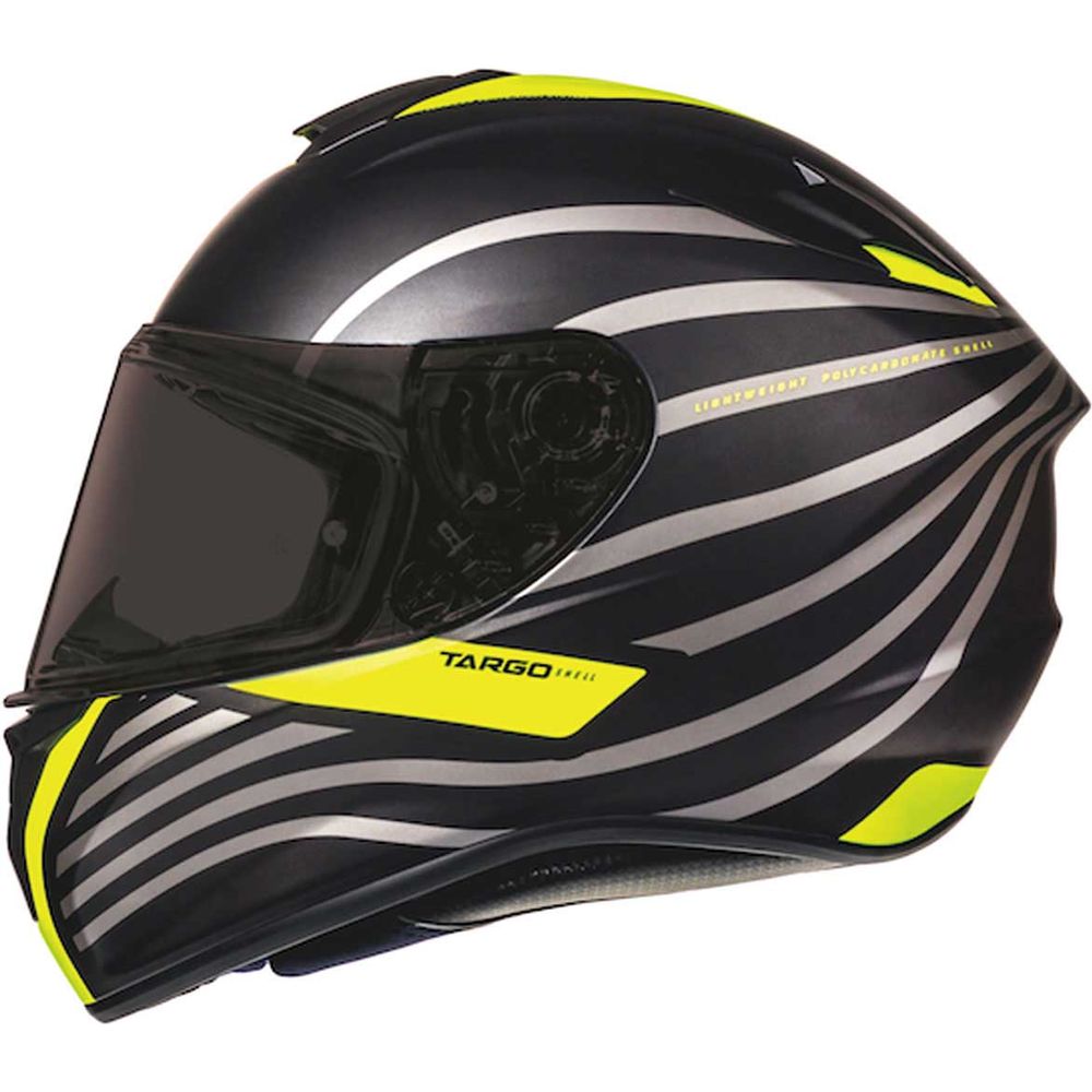 MT Targo Doppler Full Face Helmet Matt Black / Fluo Yellow