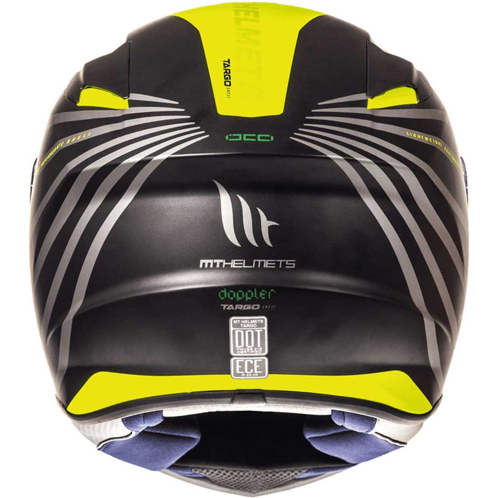 MT Targo Doppler Full Face Helmet Matt Black / Fluo Yellow