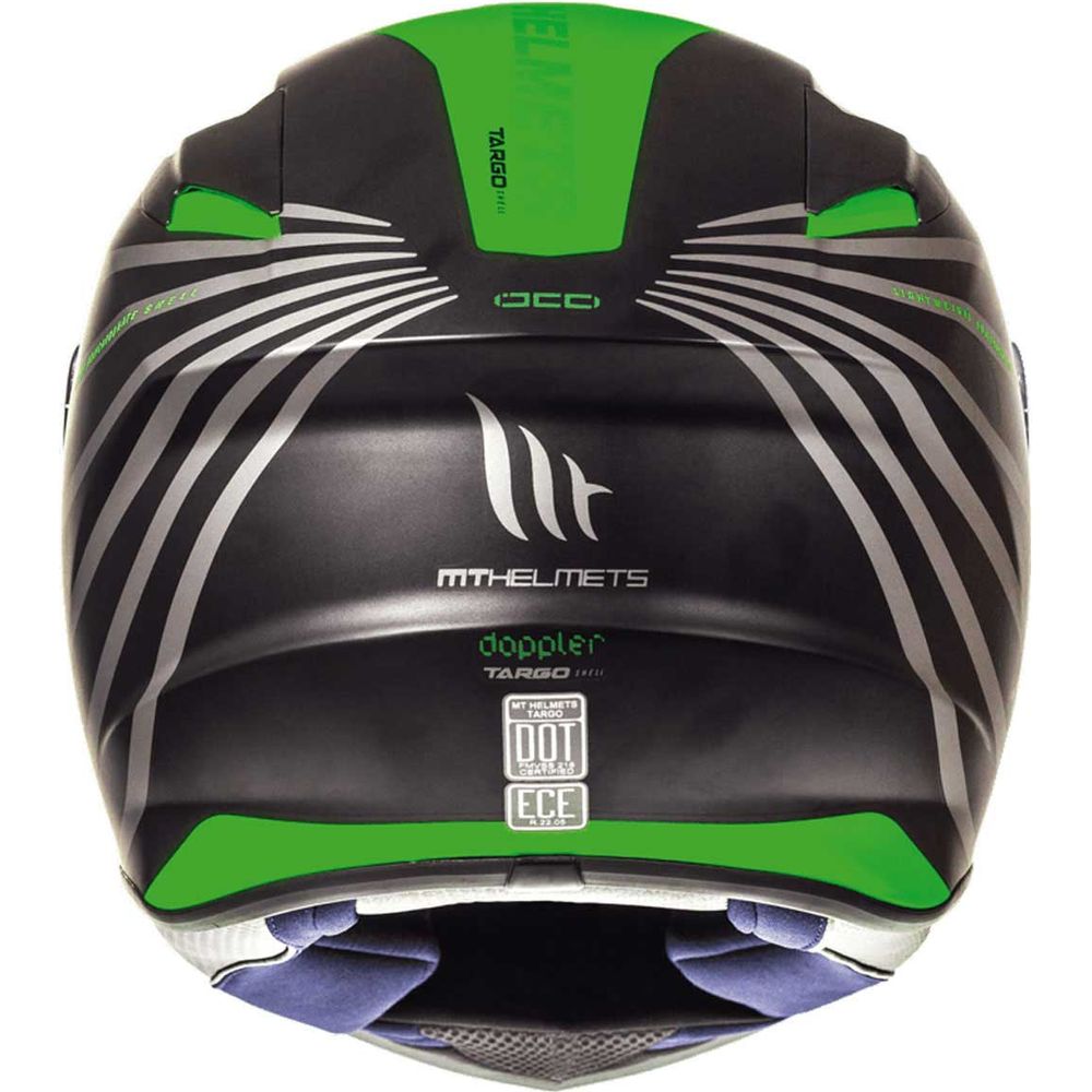 MT Targo Doppler Full Face Helmet Matt Black / Green