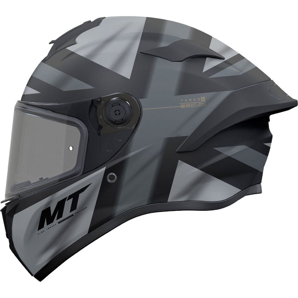 MT Targo S Britain A2 Full Face Helmet Matt Grey / Anthracite