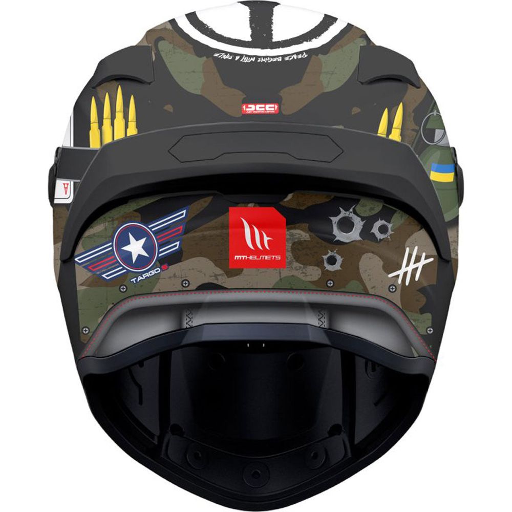 MT Targo S Patton A1 Full Face Helmet Matt Green Camo  - FREE UK Shipping, FREE 365 Day Returns | Moto Central