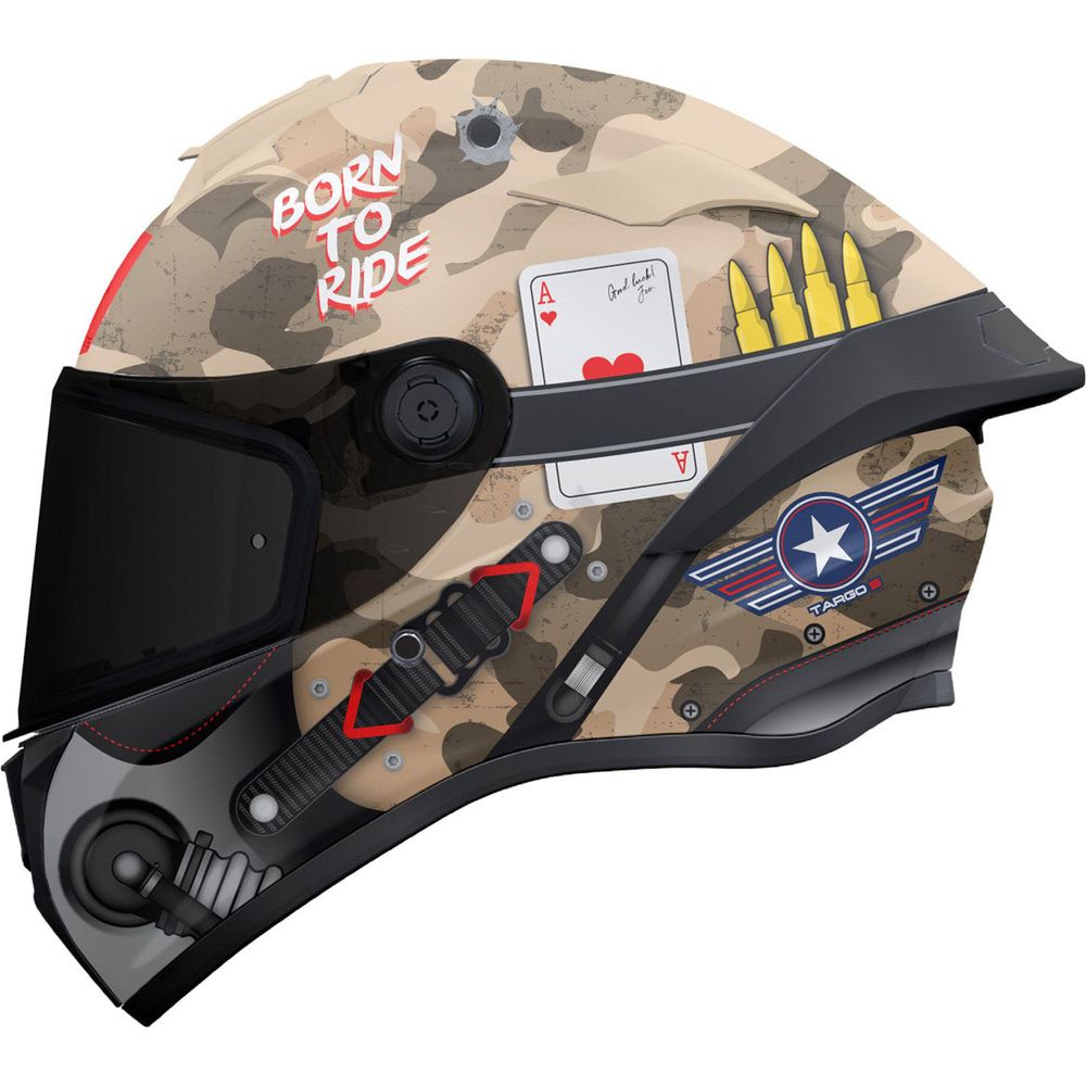 MT Targo S Patton A2 Full Face Helmet Matt Sand Camo