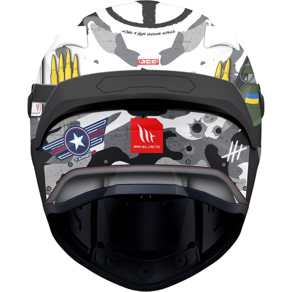 MT Targo S Patton A0 Full Face Helmet Gloss White Camo - FREE UK Shipping, FREE 365 Day Returns | Moto Central