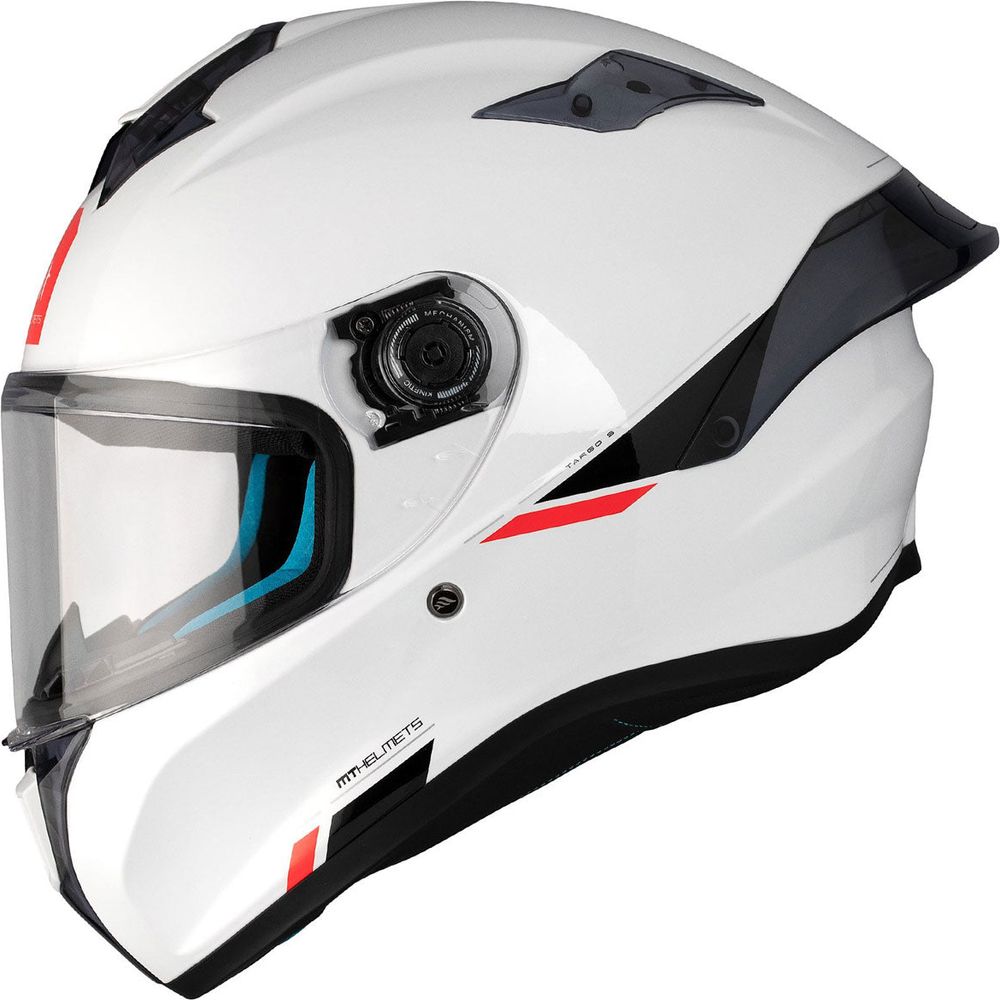 MT Targo S Solid ECE-22.06 Full Face Helmet Gloss Pearl White