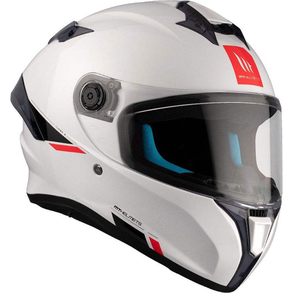 MT Targo S Solid ECE-22.06 Full Face Helmet Gloss Pearl White