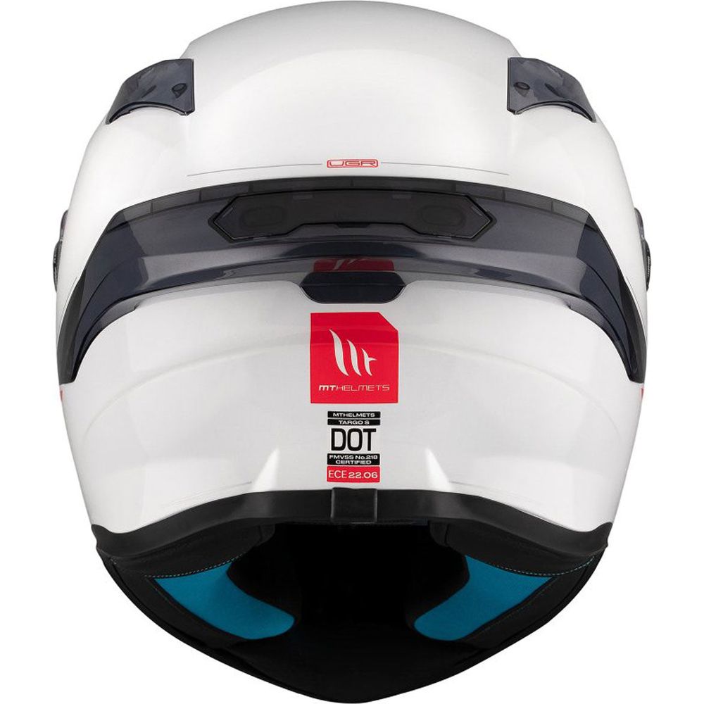 MT Targo S Solid ECE-22.06 Full Face Helmet Gloss Pearl White