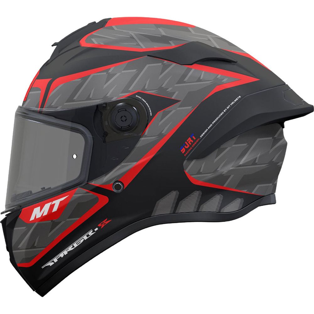 MT Targo S Surt B5 Full Face Helmet Matt Black / Grey / Red