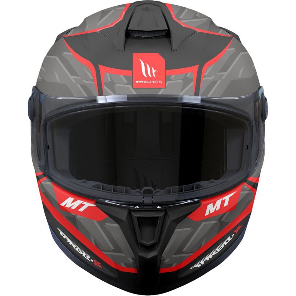 MT Targo S Surt B5 Full Face Helmet Matt Black / Grey / Red - FREE UK Shipping, FREE 365 Day Returns | Moto Central