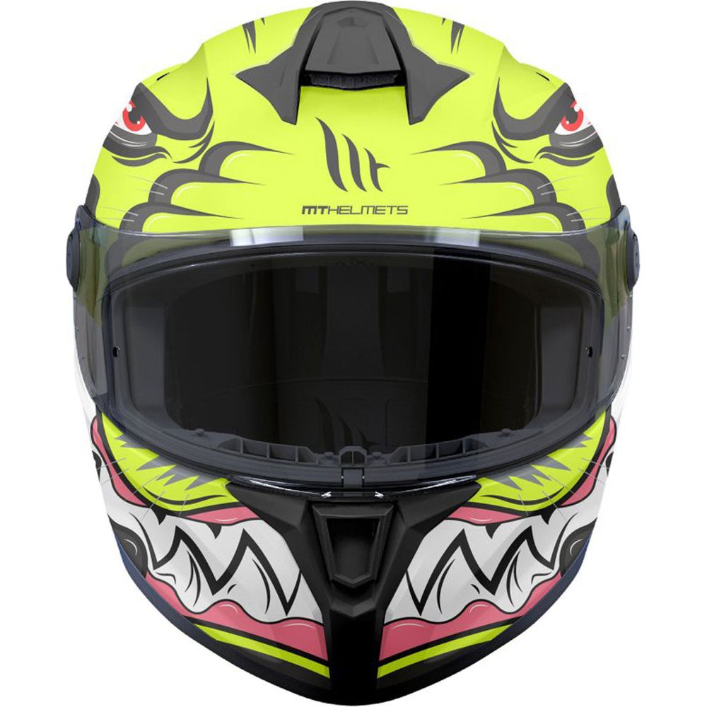 MT Targo S Toby C3 Full Face Helmet Matt Fluo Yellow  - FREE UK Shipping, FREE 365 Day Returns | Moto Central